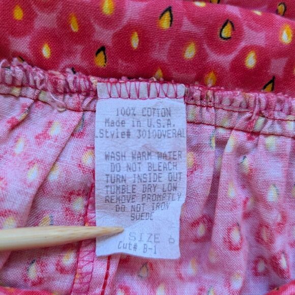 VTG Watermelon Girl's Overall Summer Whimsical Garden Playtime Tropical 6 - Picture 9 of 9